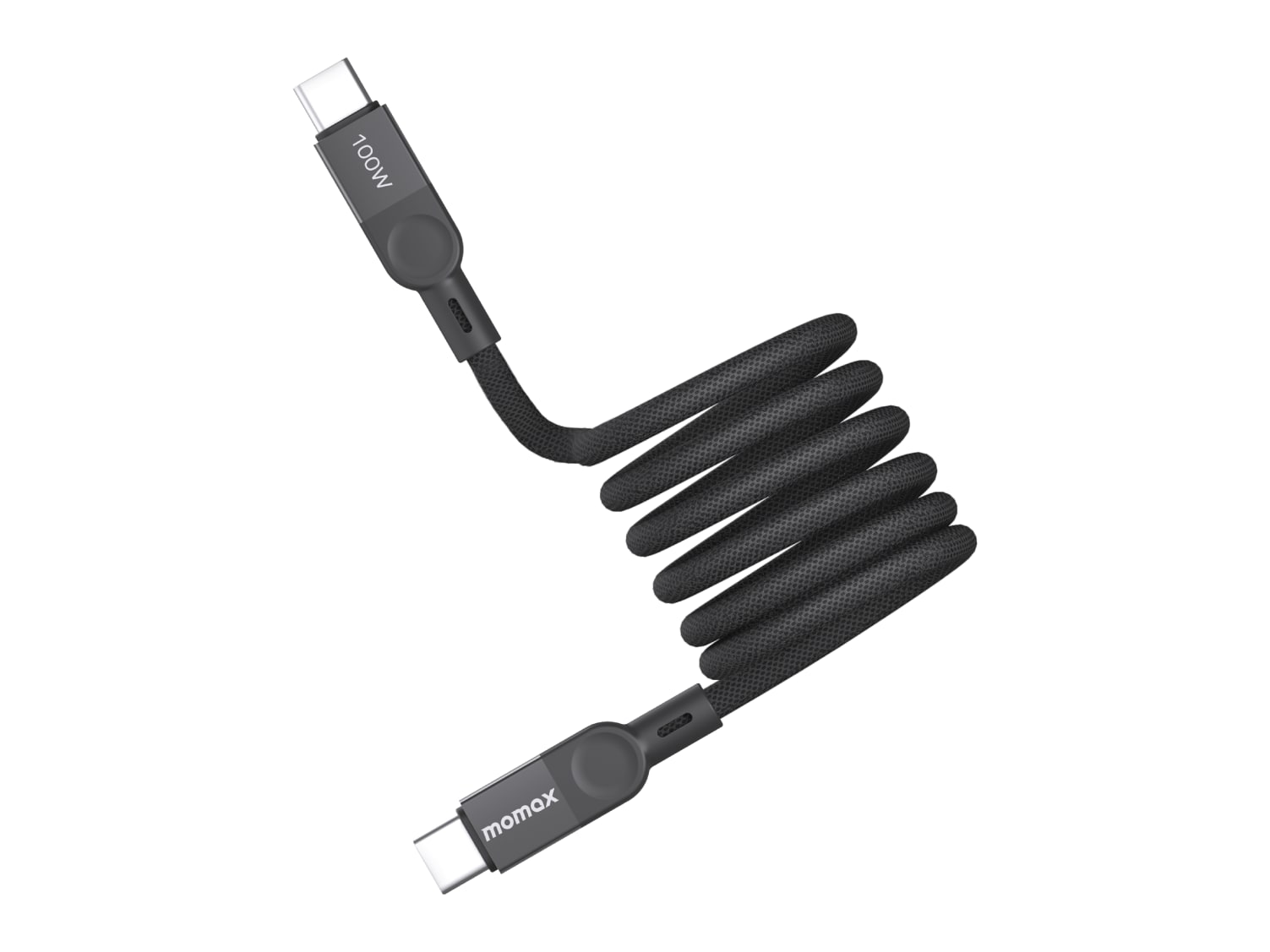 MOMAX - Mag.Link Magnetic USB-C to USB-C Cable 100W Up to 2m Black USB-C Cables