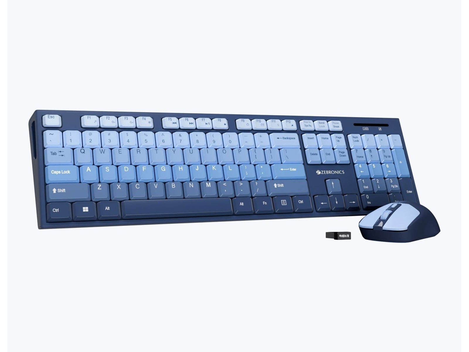Zebronics - Zeb Companion 304 Combo Wireless Keyboards - Dark Blue