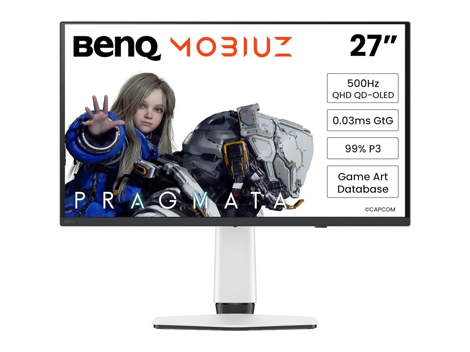 BenQ - 26.5" MOBIUZ EX271QZ QHD 500Hz Gaming Monitors - White