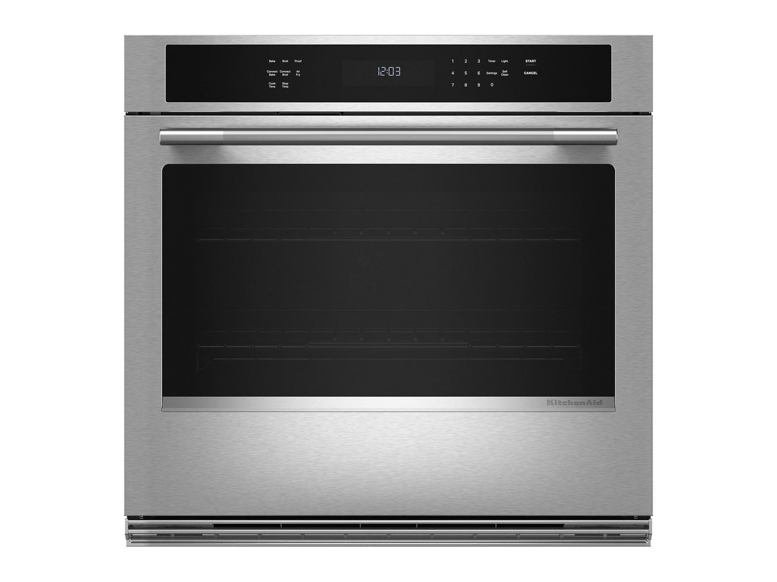 KitchenAid - Single Wall Oven with Air Fry Mode 30-Inch in PrintShield Stainless Steel Ovens & Ranges