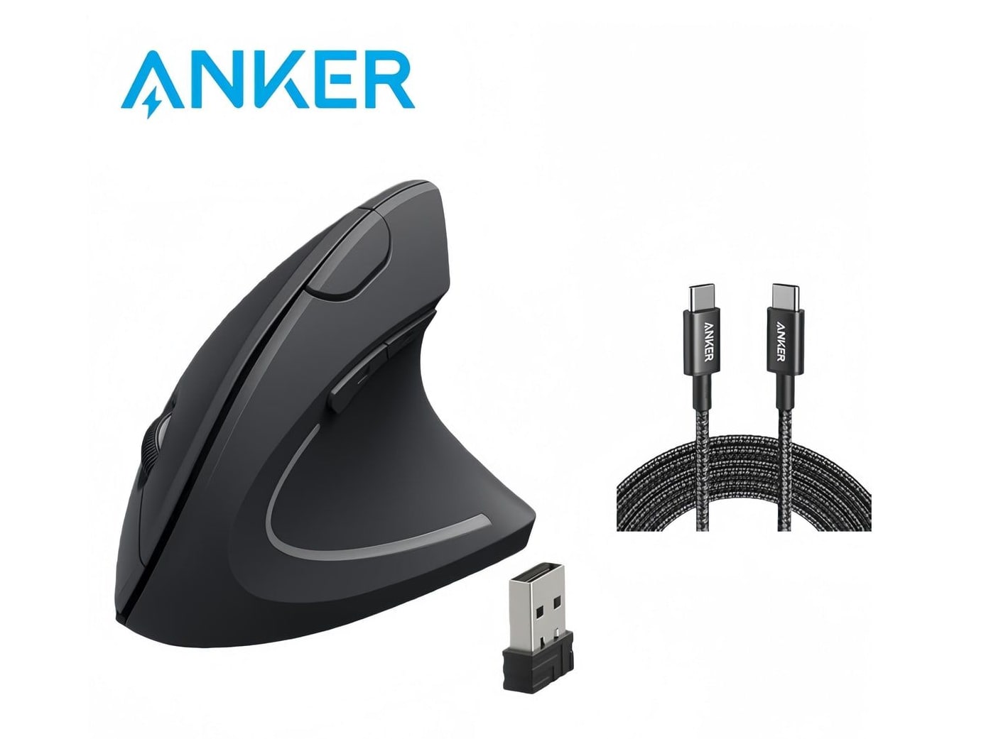 Anker - 2.4G Vertical Ergonomic Wireless Mice
