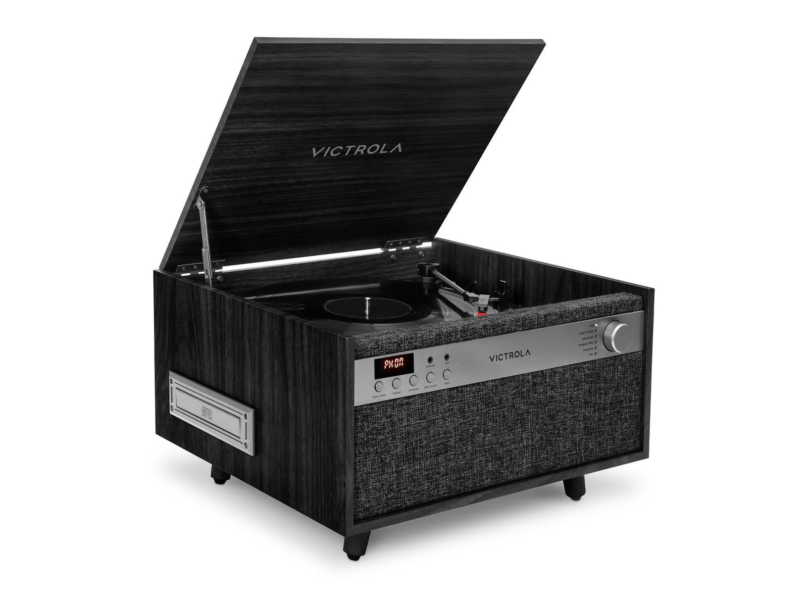 Victrola - Century 6-in-1 Bluetooth Turntables & CD Players - Black