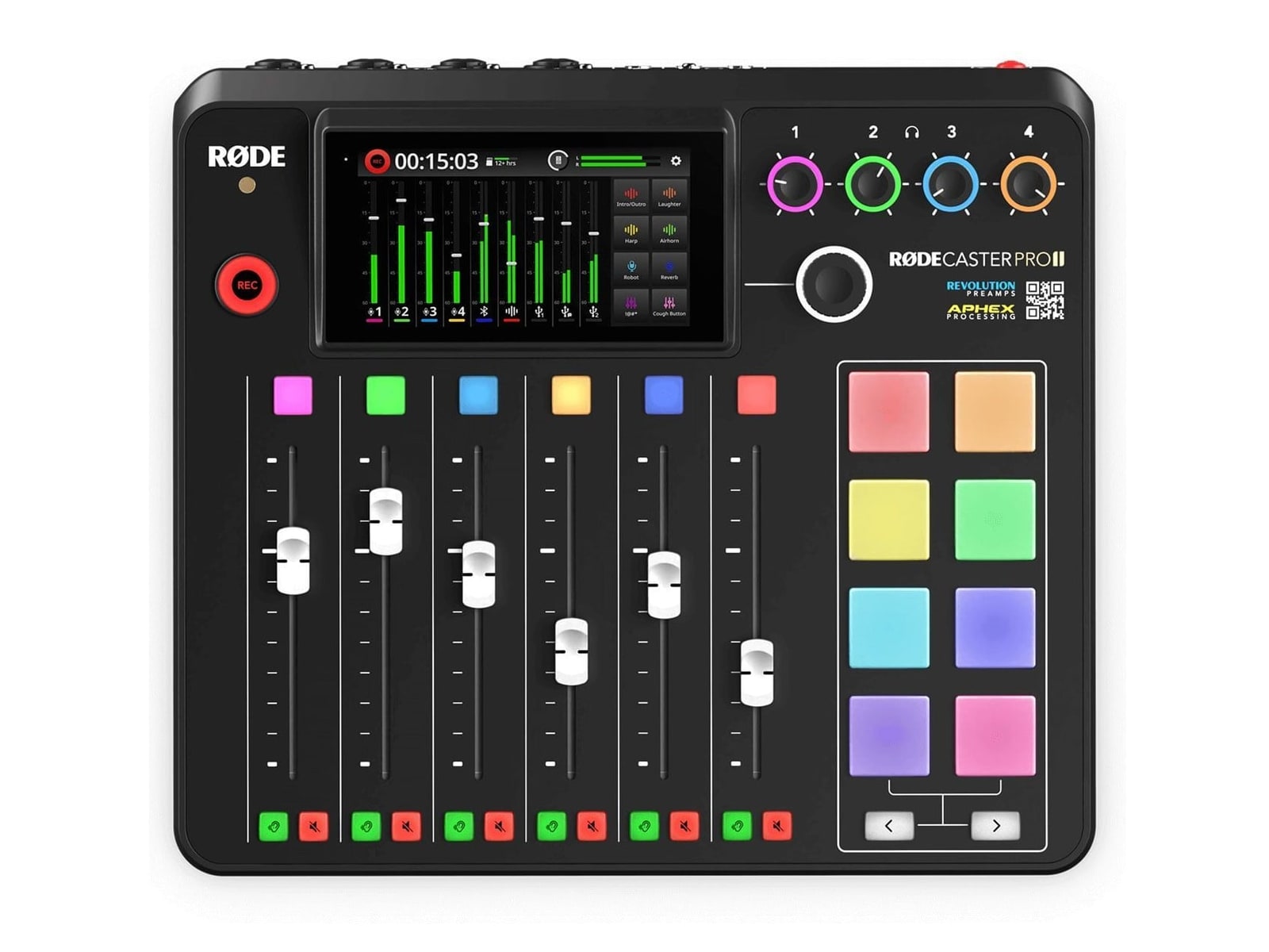 Rode - RODECaster Pro II Integrated Audio Production Studio Microphones - Black