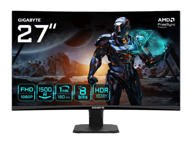 Gigabyte - 27" GS27FC Full HD 180Hz Gaming Monitors