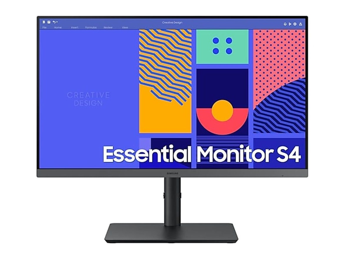 Samsung - 24" Essential Monitor S4 S43GC Full HD 100Hz Professional Monitors - Black