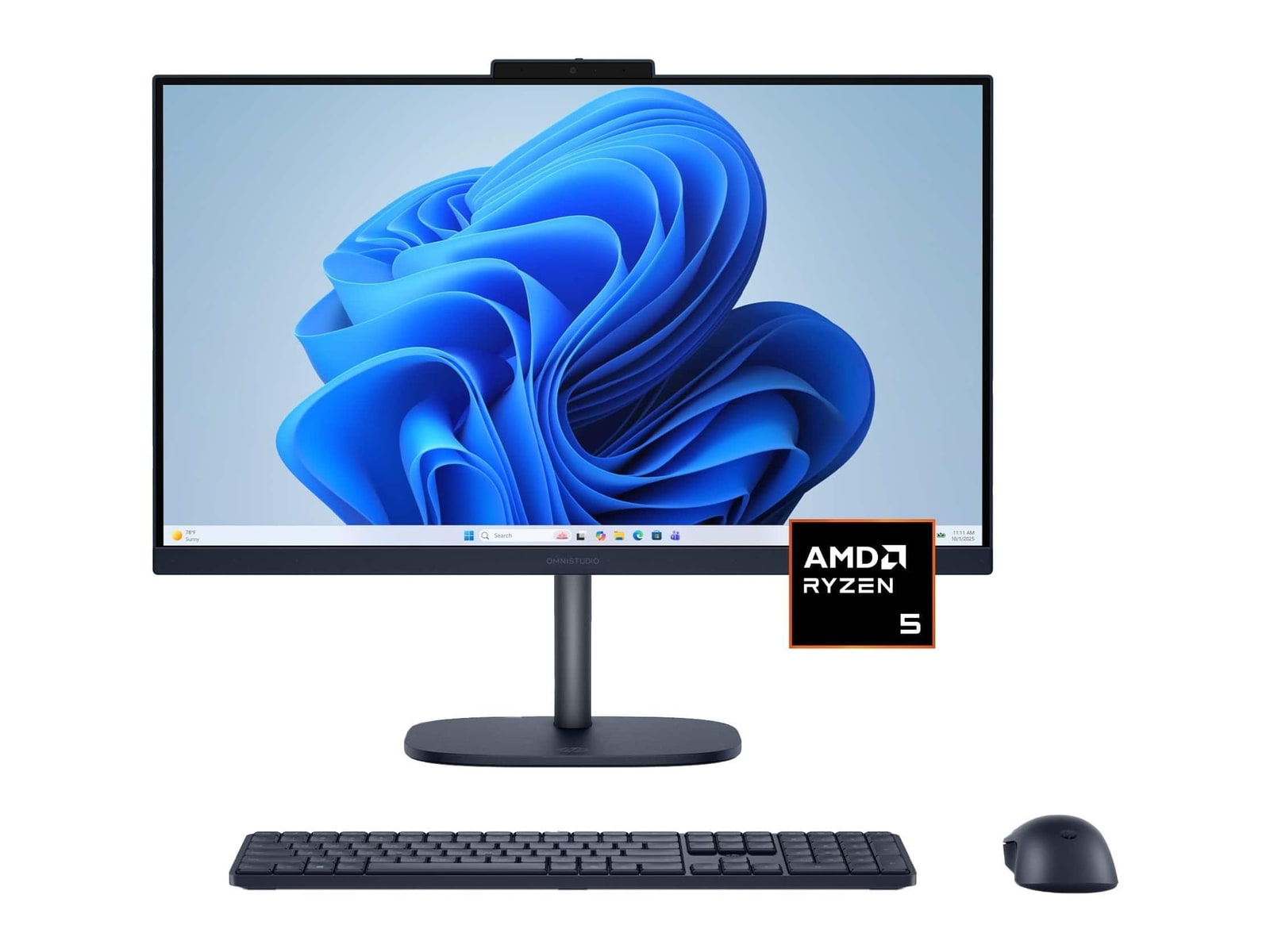 HP - OmniStudio 24-cv0054 23.8" - AMD Ryzen 5 4000 Series chip - 16GB Memory - 1TB SSD - Denim Blue
