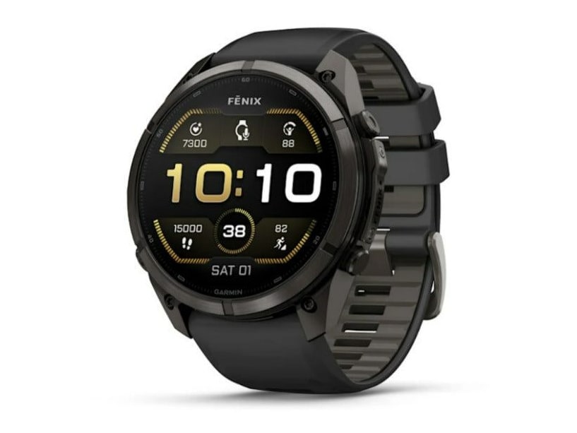Garmin - fenix 9 Pro 51mm AMOLED GPS (Titanium, Black/Pebble Gray) Smart Watches - Black