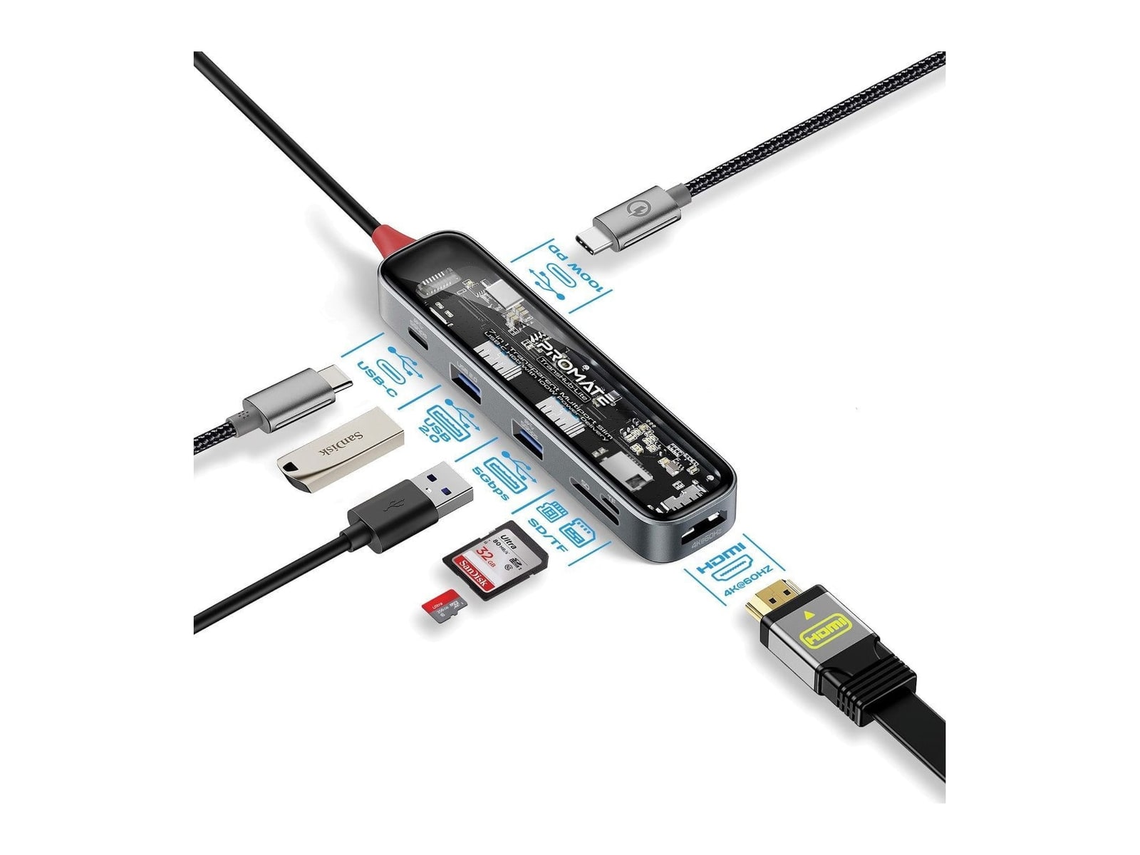 Promate - TransHub-Lite USB Hubs