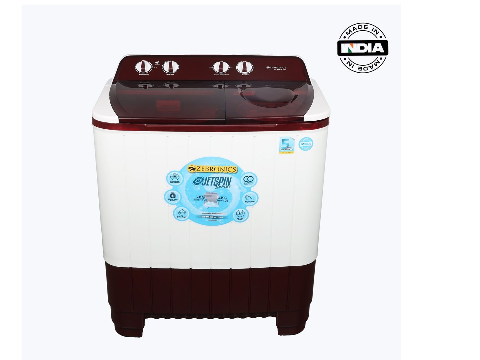 Zebronics - Zeb WMSA 1A 7.0 Kg Washing Machines