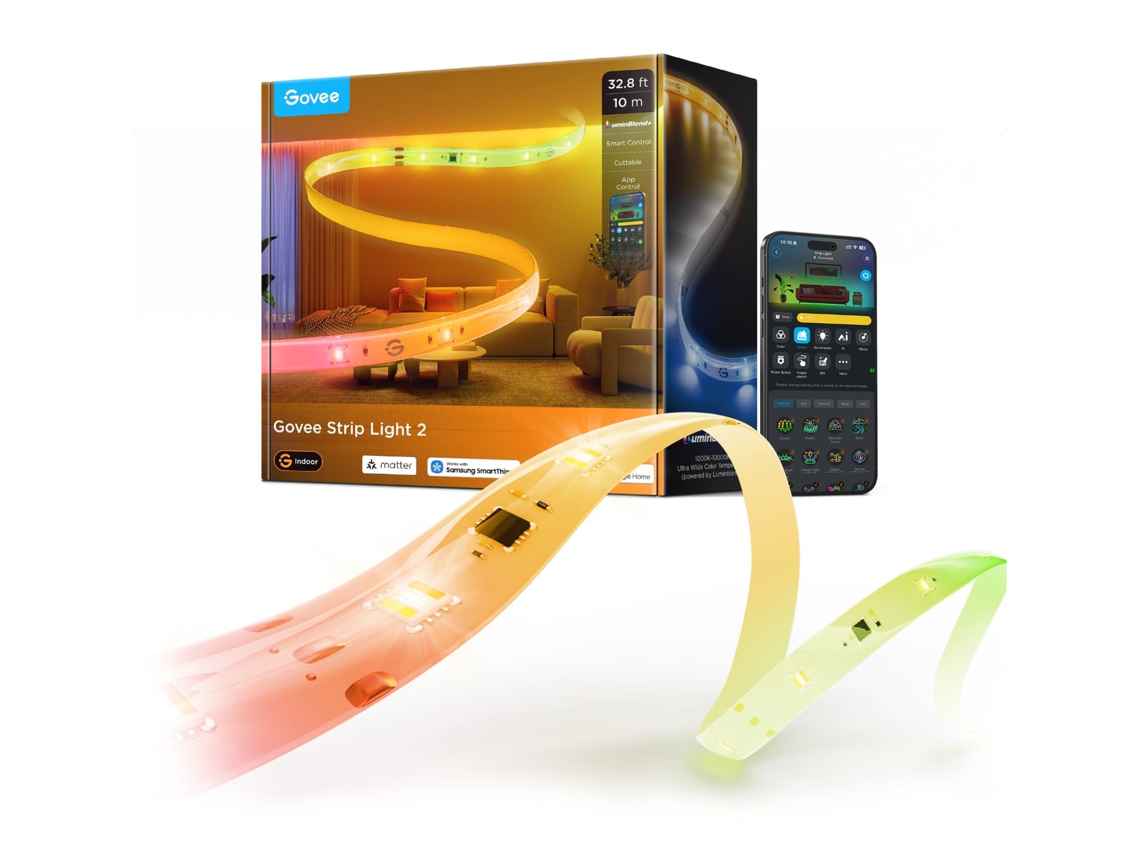 Govee - Strip Light 2 32.8ft Smart Lighting