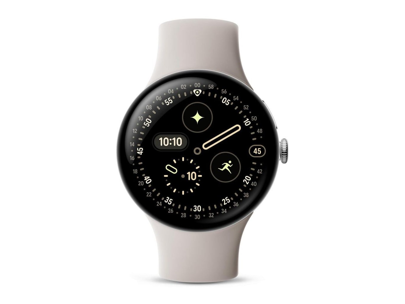 Google - Pixel Watch 4 45mm Wi-Fi Smart Watches - Porcelain