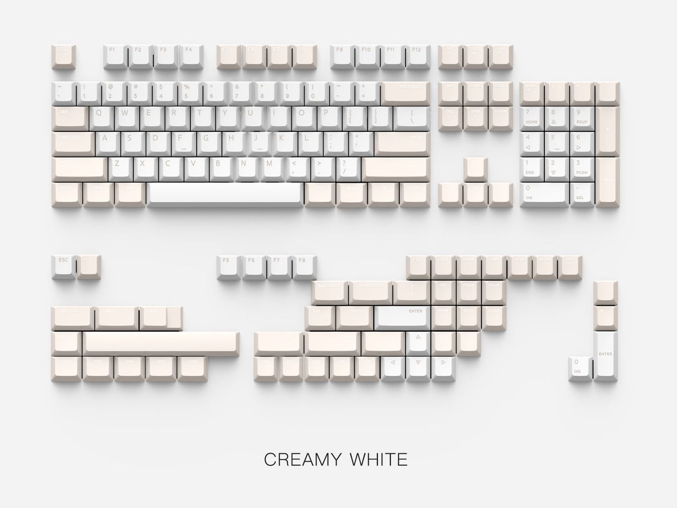 IQUNIX - PBT Keycaps Set Creamy White