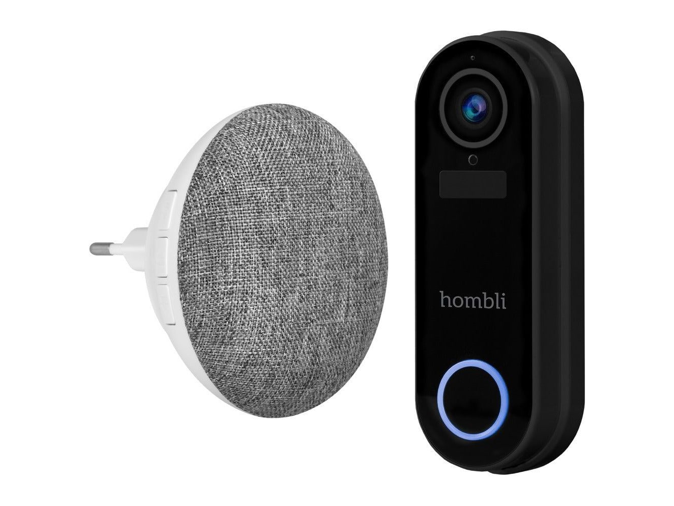 Hombli - Smart Doorbell 2 + Chime 2 Pack Smart Security - Black