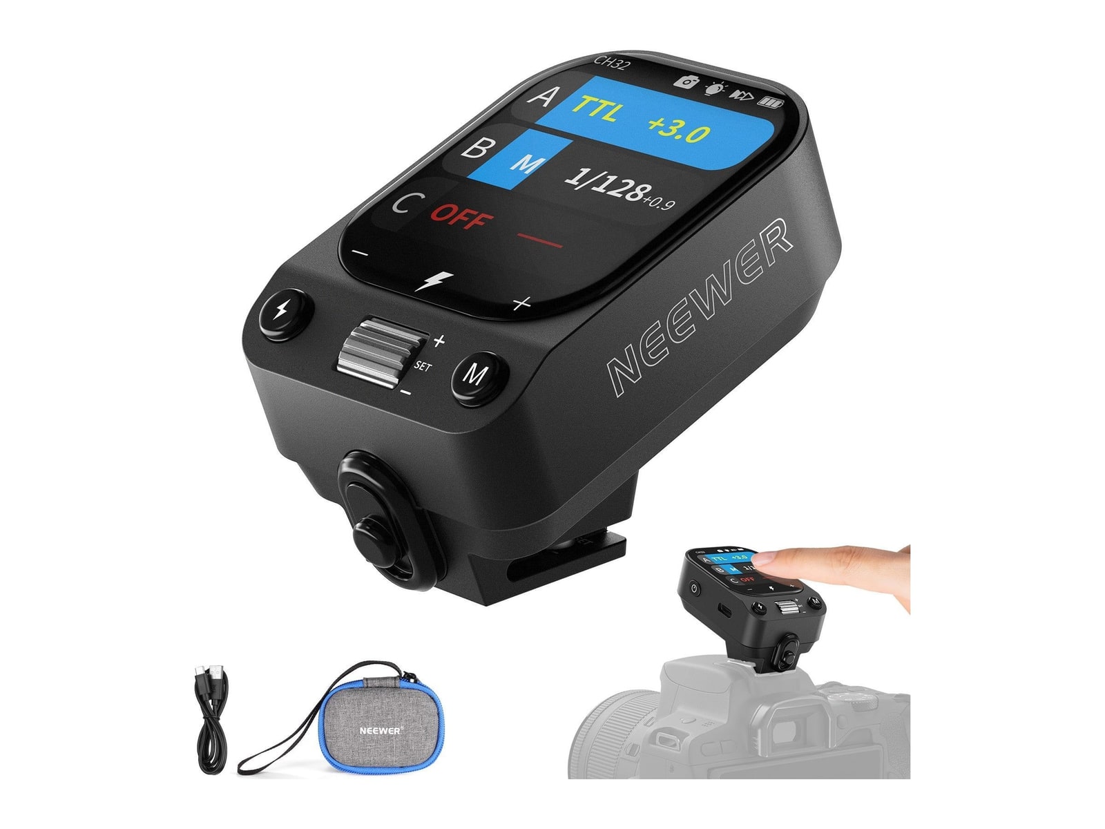 Neewer - QZ TTL Wireless Flash Trigger Transmitter Camera Accessories