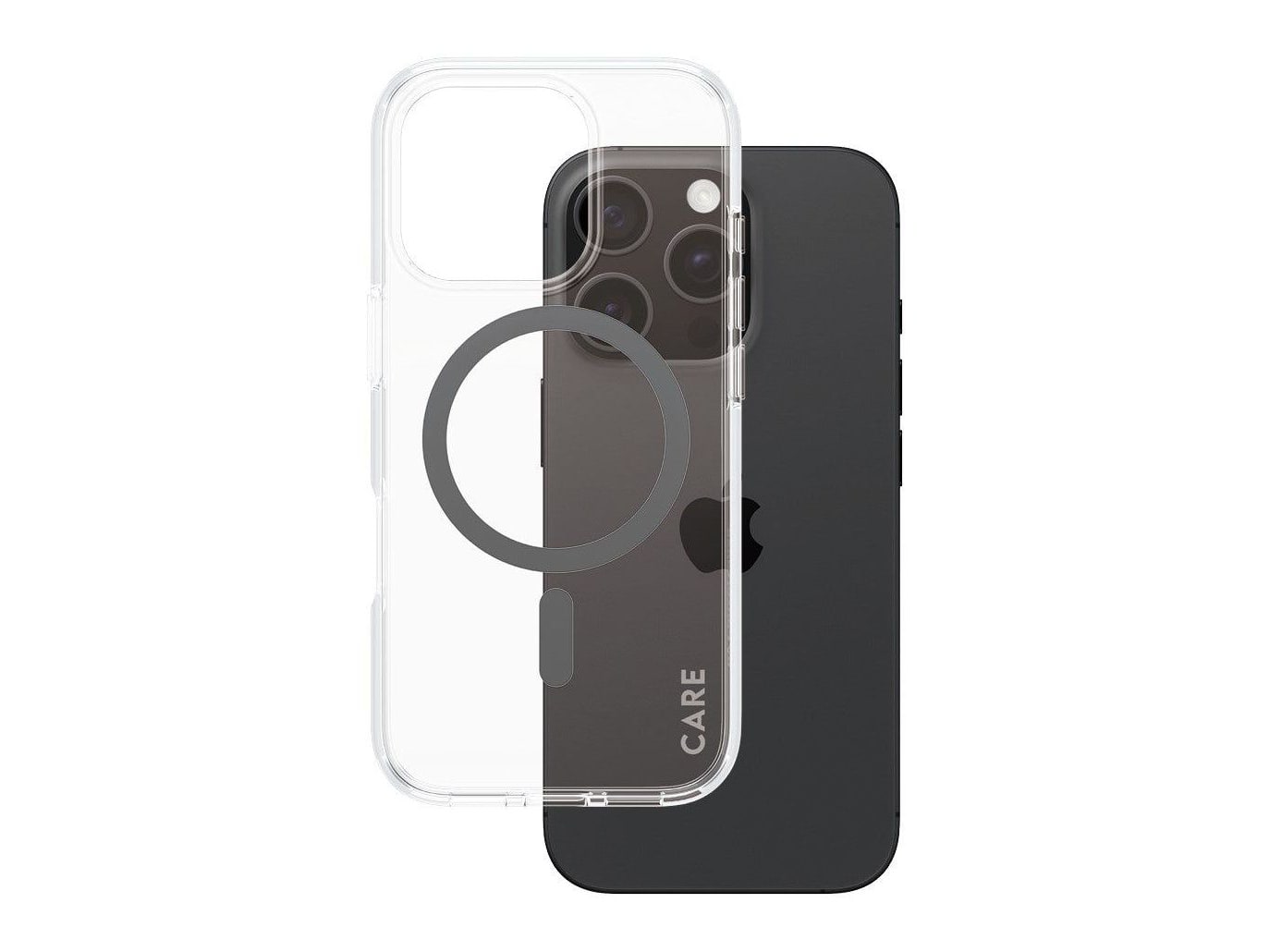 PanzerGlass - CARE Urban Combat Case Transparent w. Black MagSafe iPhone 16 Pro