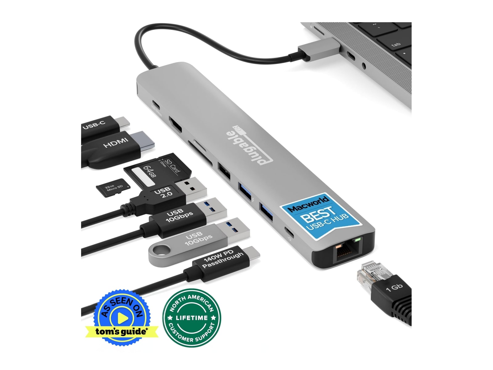Plugable - 9-in-1 USB-C Hub USB Hubs