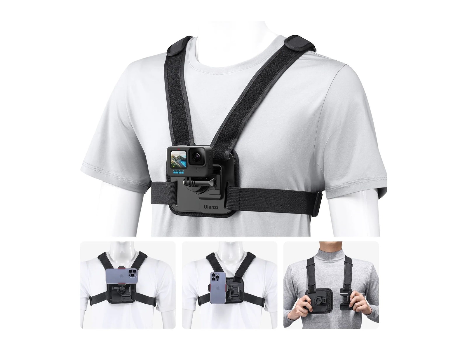 Ulanzi - CM028 Go-Quick II Magnetic Action Camera Body Mount Harness Camera Accessories