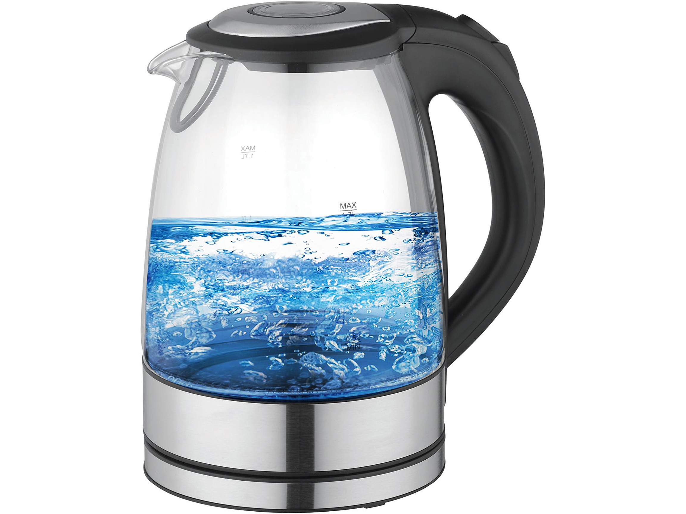 Better Chef - 1.7 L Cordless Electric Glass and Stainless Steel Tea Kettle Electric Kettles