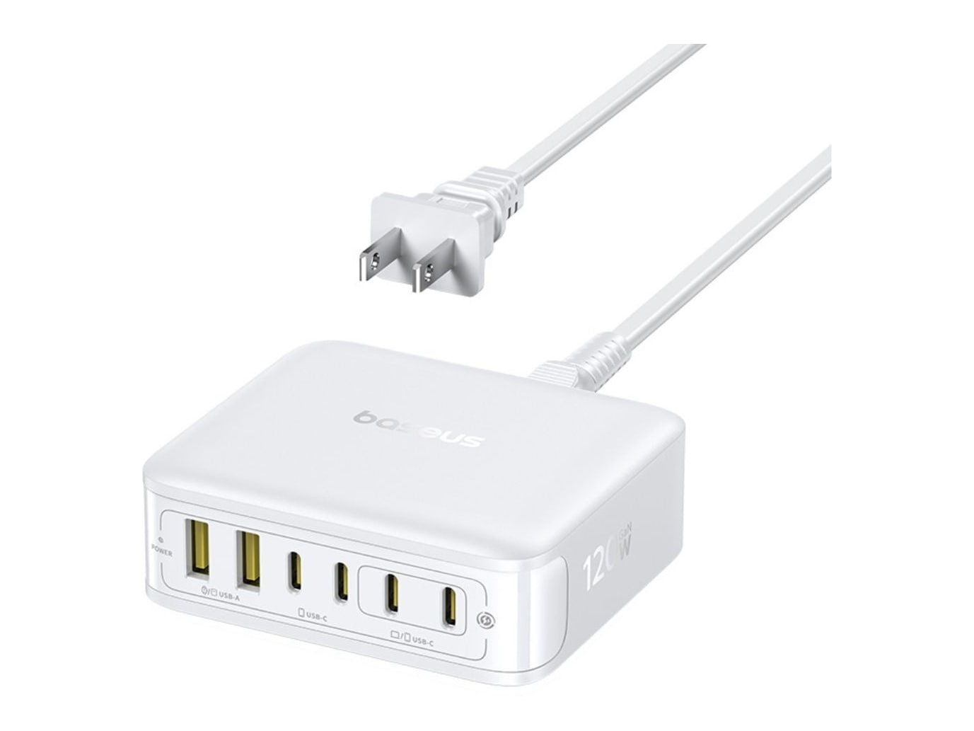 Baseus - EnerFill FH21 Desktop Charging Station 4C+2U 120W White Wall Chargers