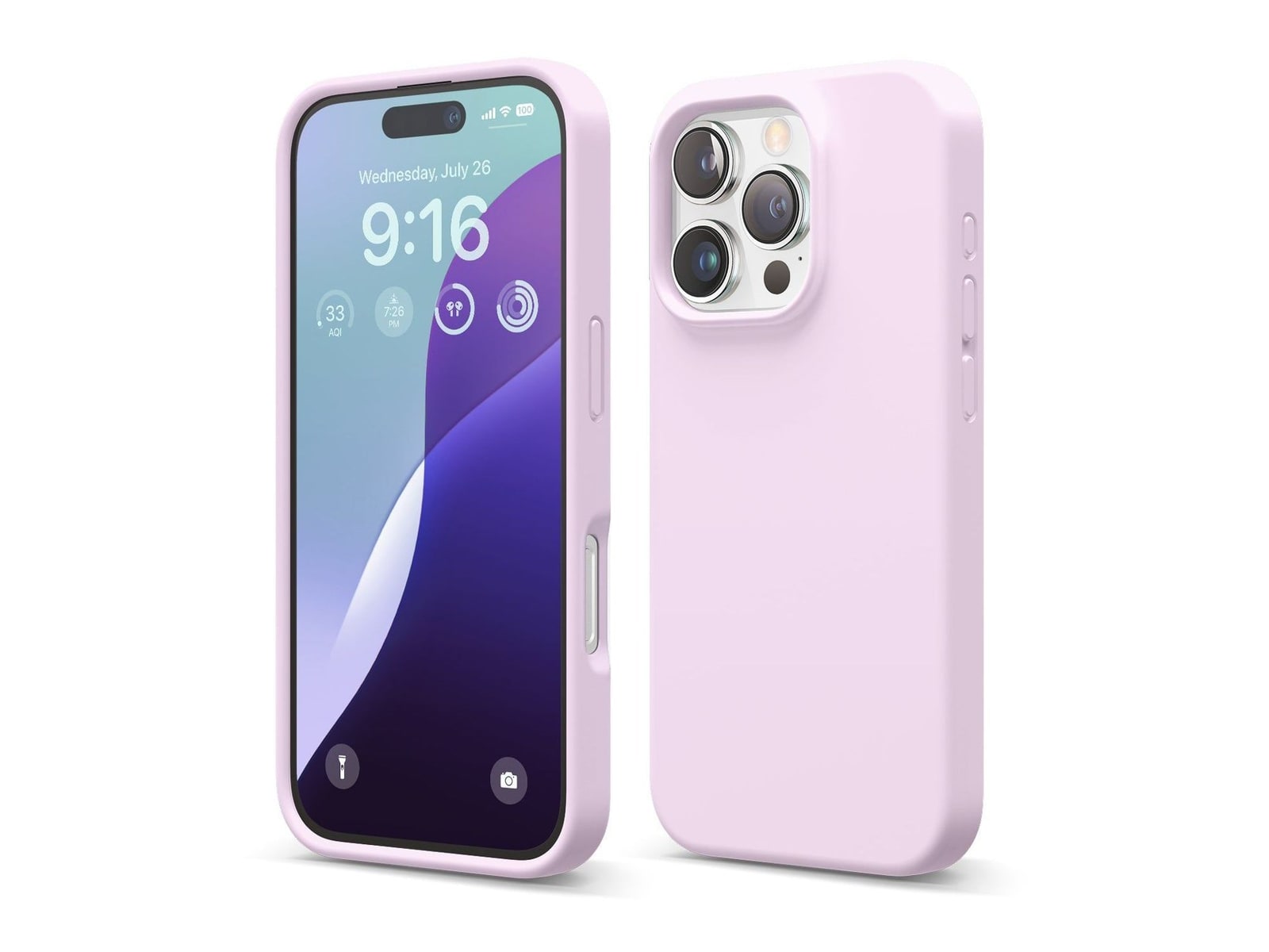 elago - Premium Silicone Case - iPhone 16 Pro - Light Lilac
