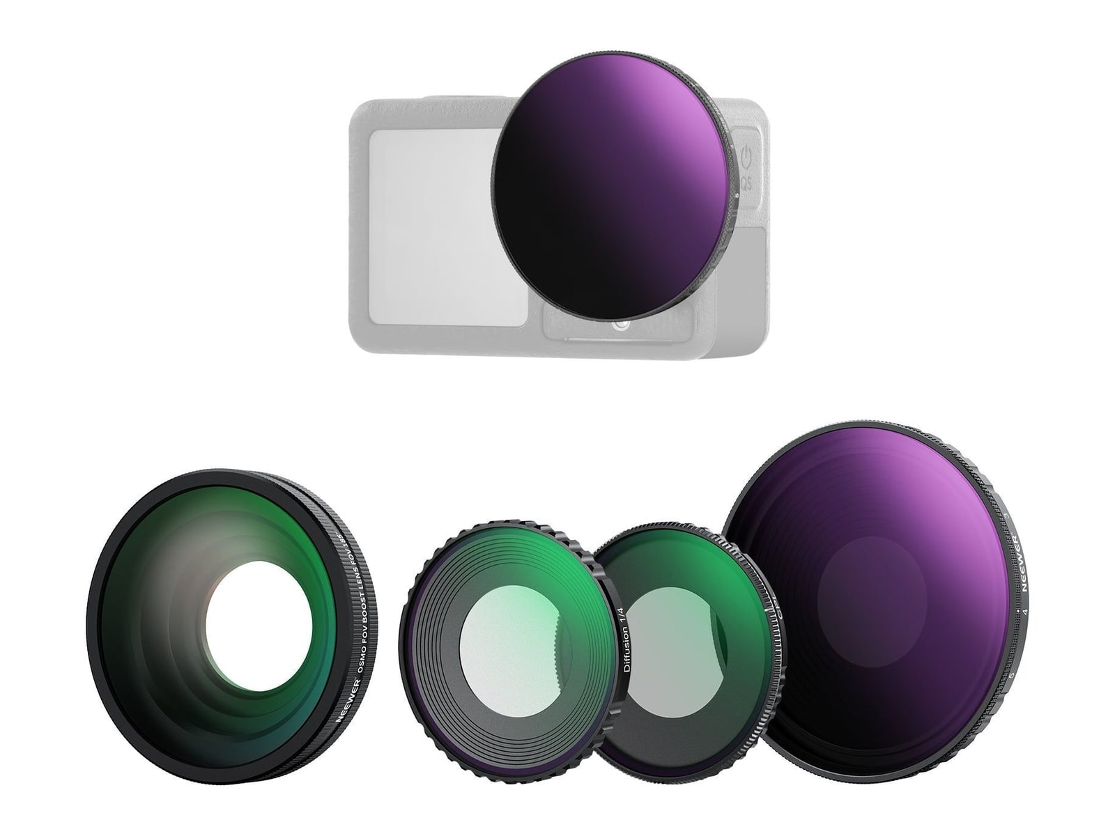 Neewer - Filter Lens Set For DJI Osmo Action 5 Pro/4 Camera Accessories