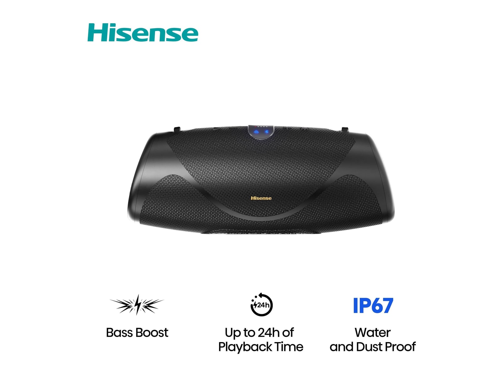 Hisense - WeBoom Bluetooth Portable Speakers - Black