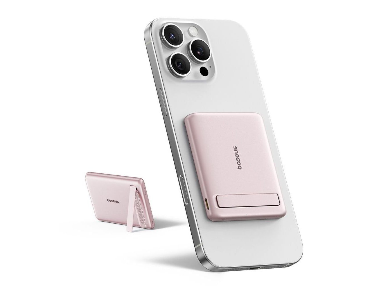 Baseus - PicoGo AM31 Mini Magnetic with Stand 5000 mAh Pink Power Banks