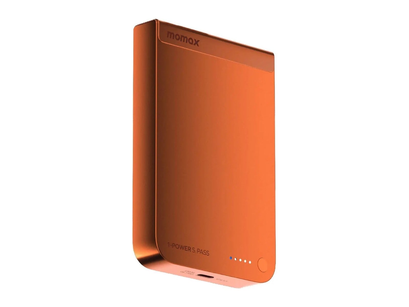 MOMAX - 1-Power S.Pass 10000mAh Qi2 Magnetic Wireless Battery Pack Orange Power Banks