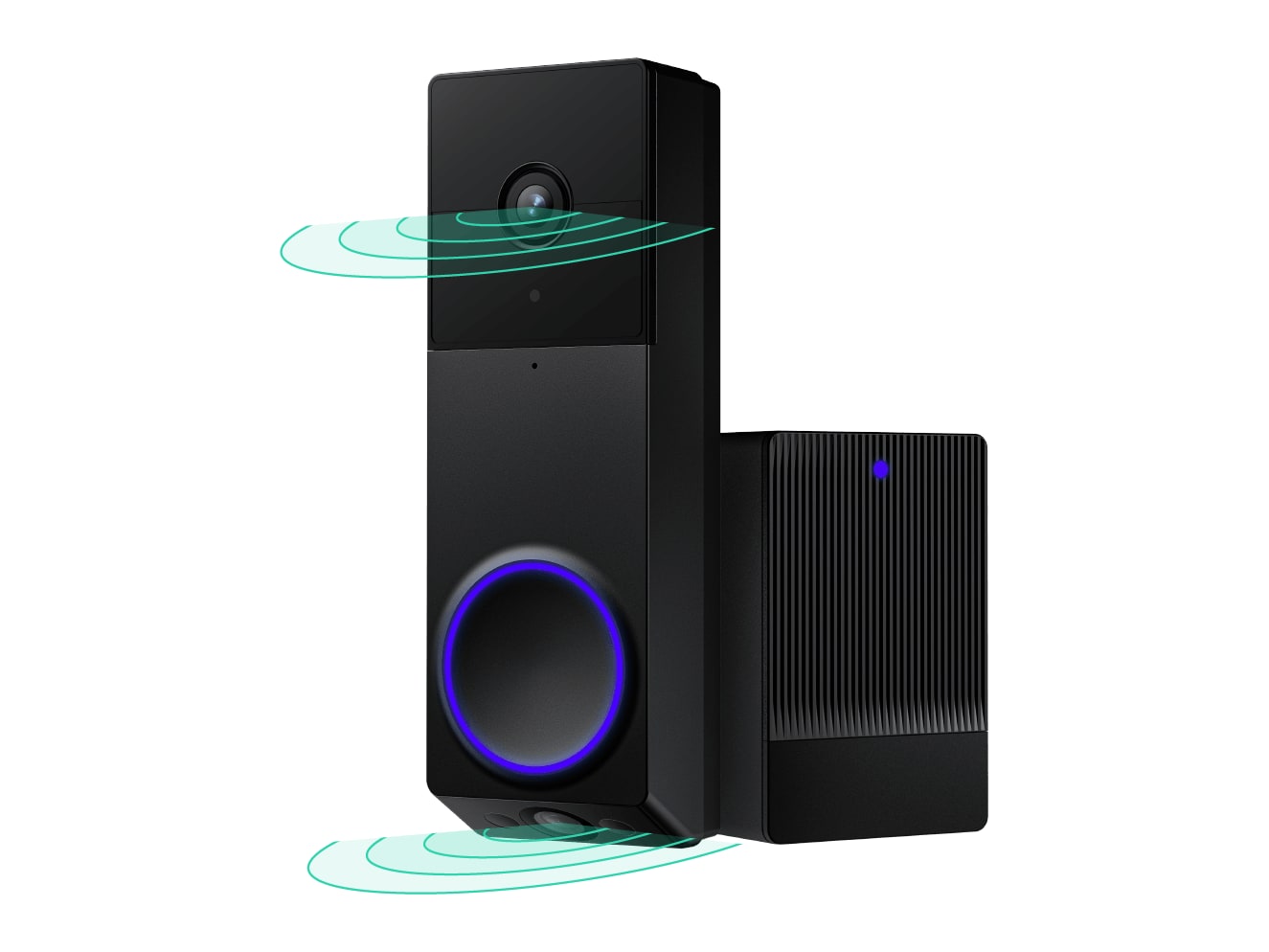 Wyze - Duo Cam Battery Doorbell Black Video Doorbells