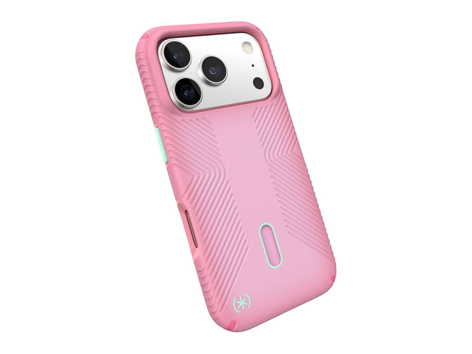 Speck - Presidio Lux Grip MagSafe with ClickLock - iPhone 17 Pro - Ibis Pink/Dark Ibis/Kanom Green