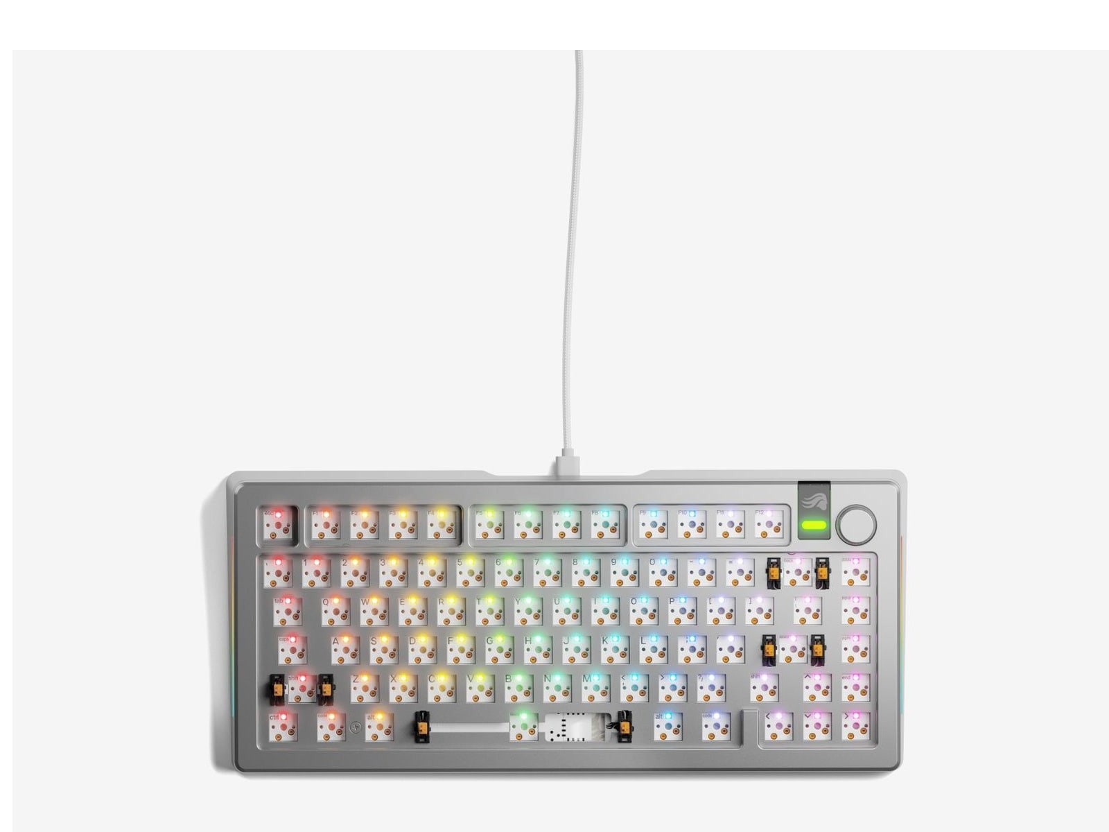 Glorious - GMMK 3 PRO Barebones 75% Mechanical Keyboards - Silver
