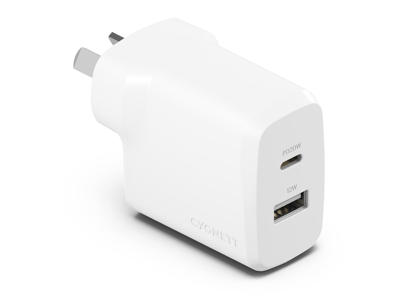 Cygnett - PowerPlus 32W Dual Port Wall Charger - White Wall Chargers