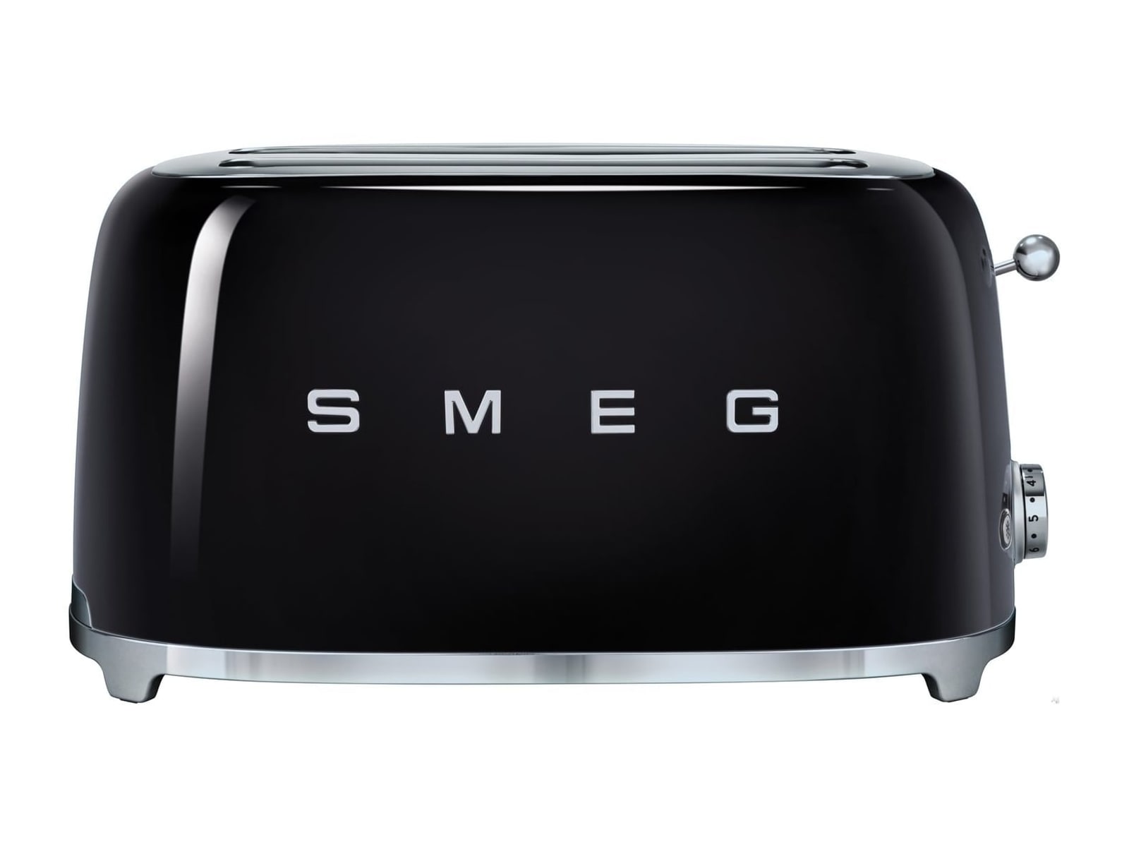 Smeg - 50's Retro Style Black 4-Slice Toaster Toasters & Ovens