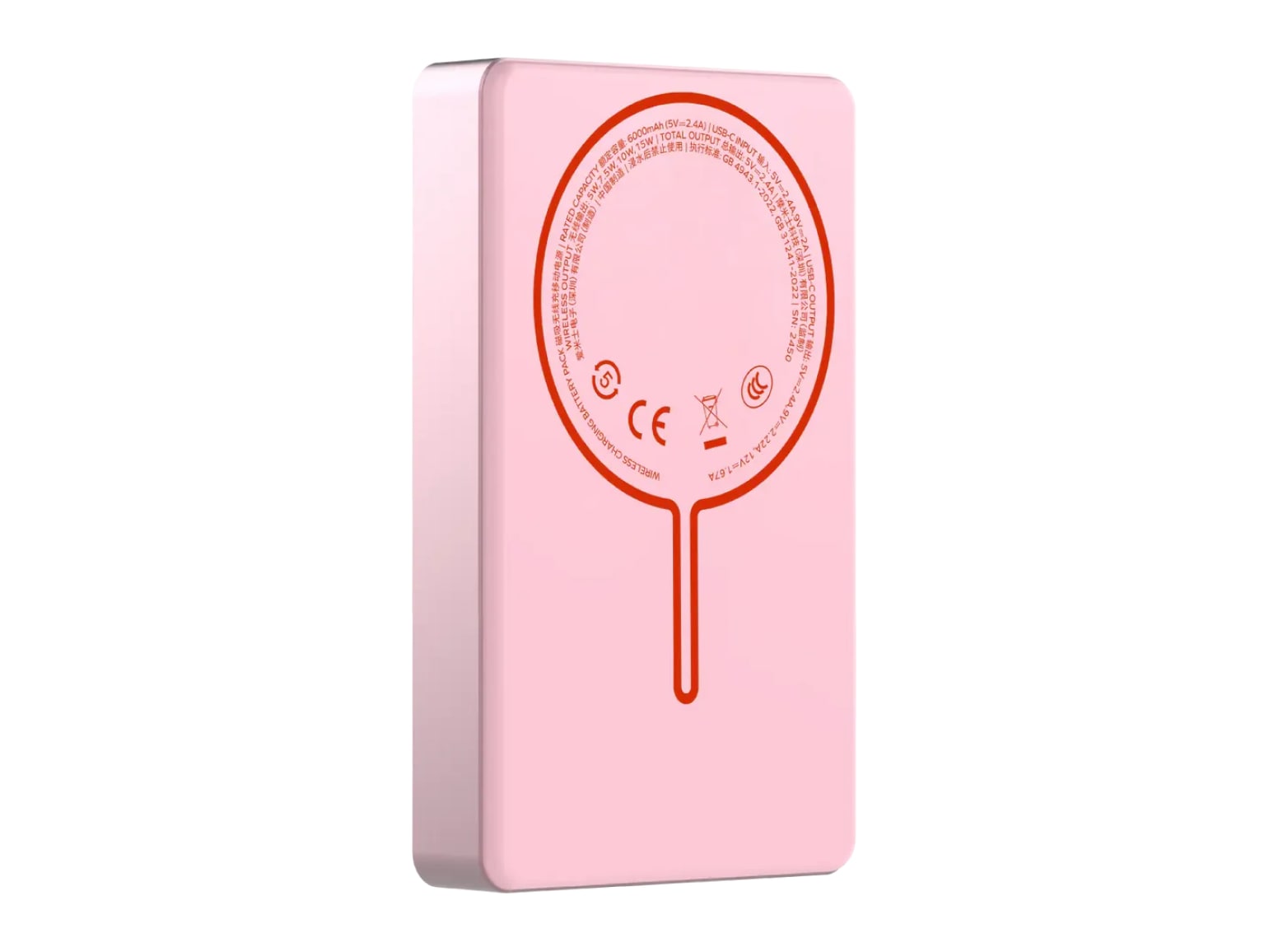 MOMAX - 1-Power Pass Magnetic Wireless Power Bank 10000mAh Pink Power Banks