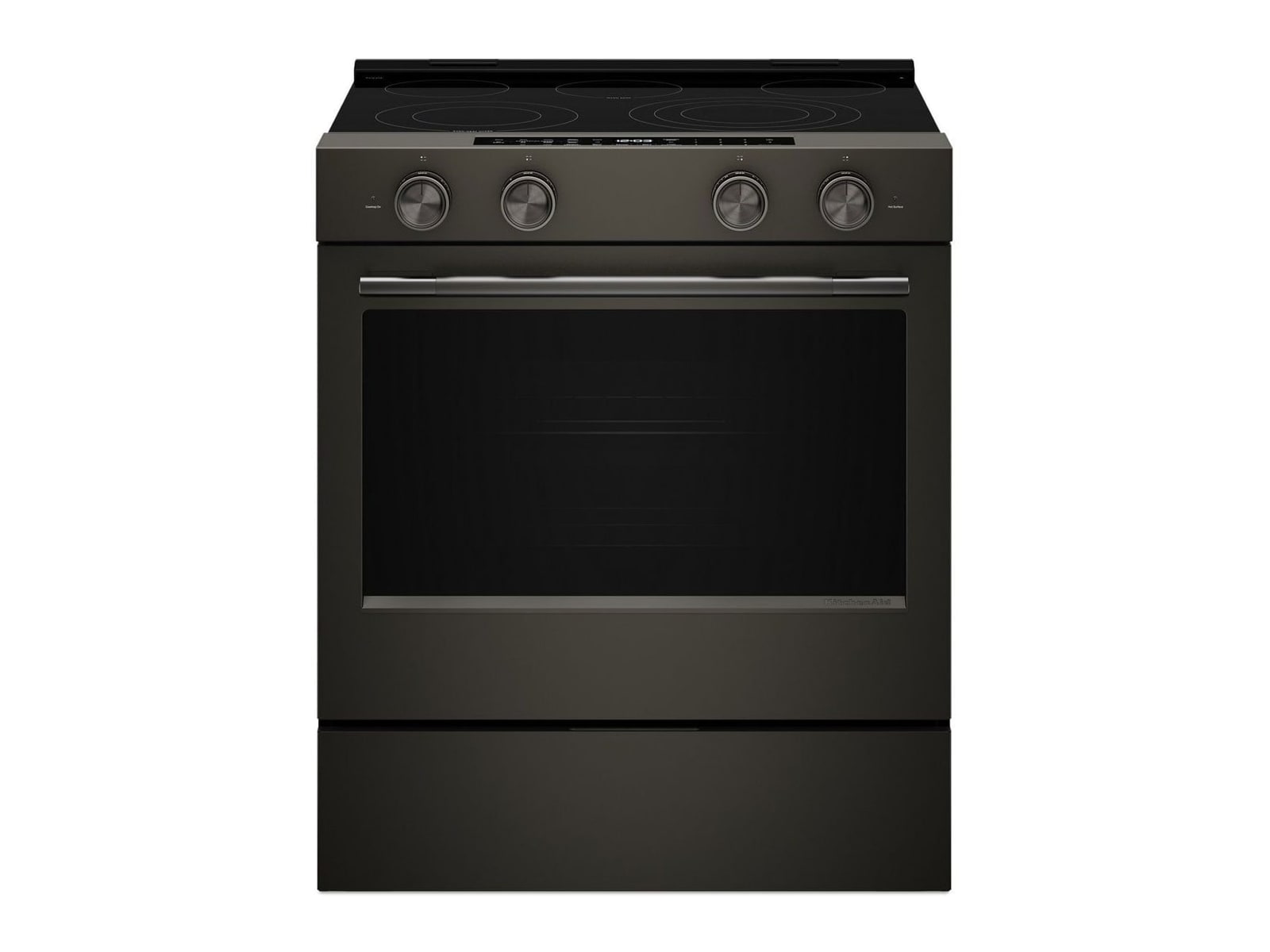 KitchenAid - 5.3 Cu. Ft. Slide-In Electric Range with Two Even-Heat Hyper Elements 30-Inch Wide Black Ore Ovens & Ranges