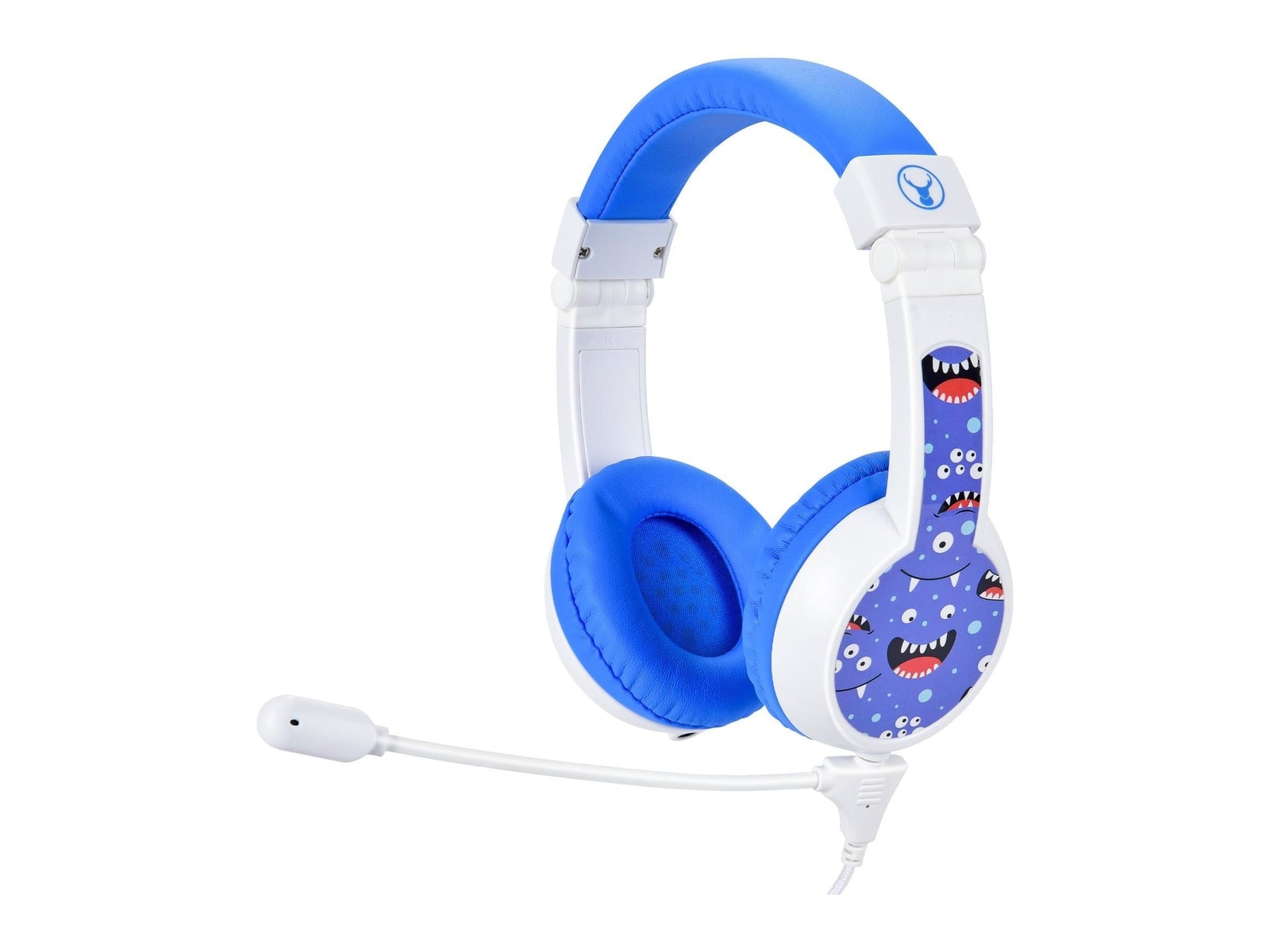 Bonelk - My-Style Kids Wired with Boom Mic On-Ear Headphones - Blue