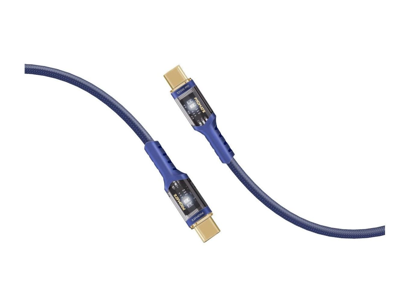 Promate - LucidLine-CC120 USB-C Cables - Navy