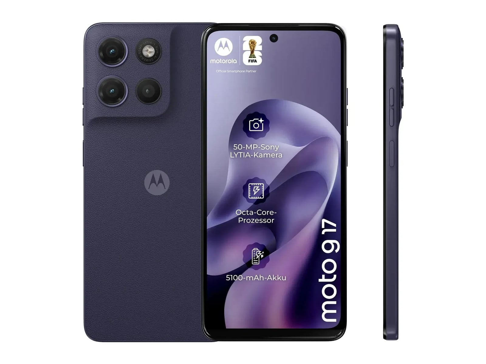 Motorola - Moto G17 4G LTE 128GB - Pantone Evening Blue