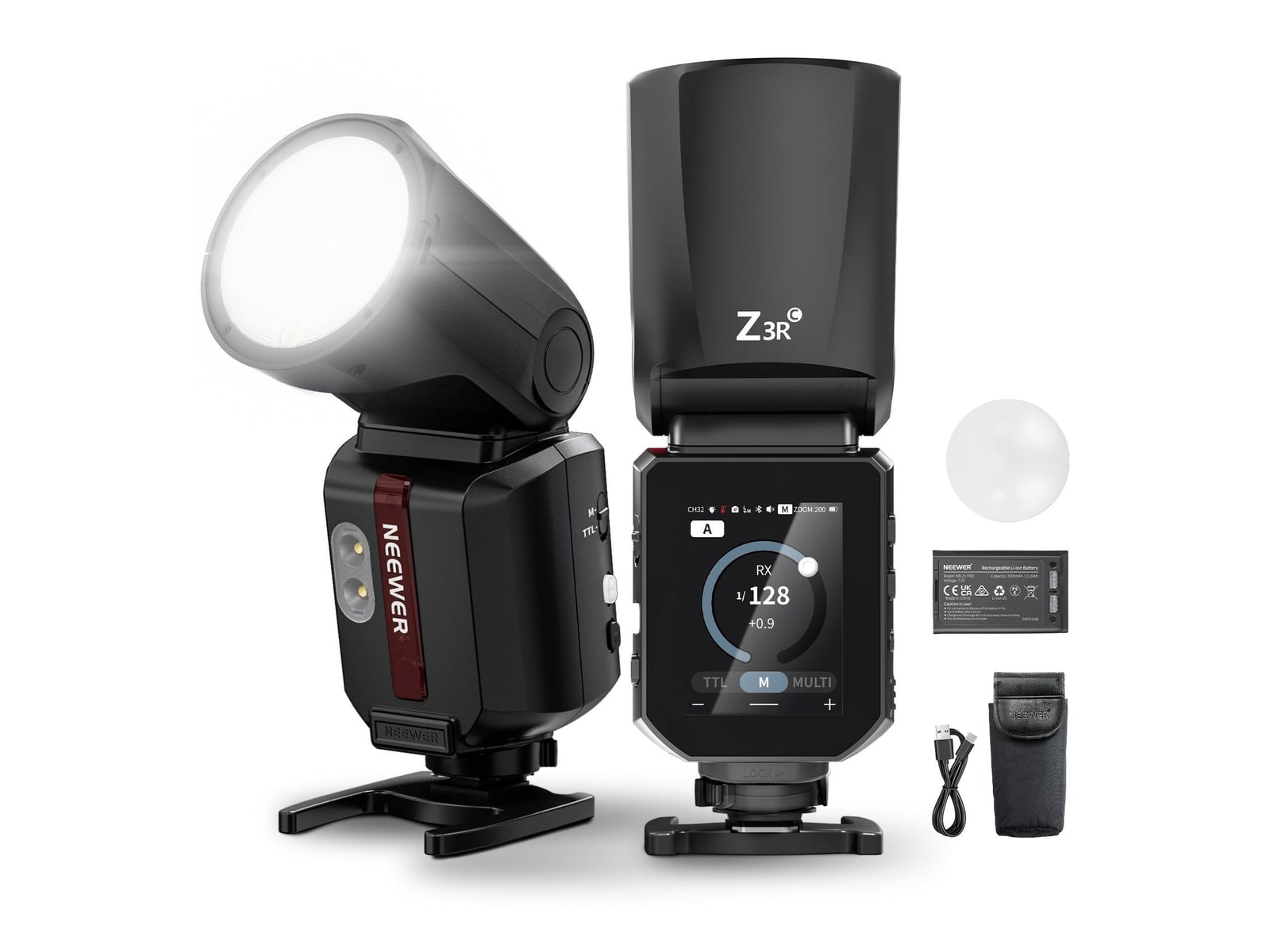 Neewer - Z3R 100Ws 2.4G TTL Round Head Flash Speedlite Camera Accessories