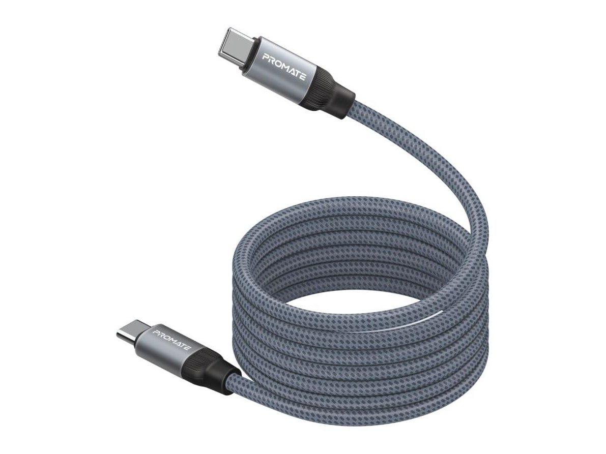 Promate - Springy Gray USB-C Cables