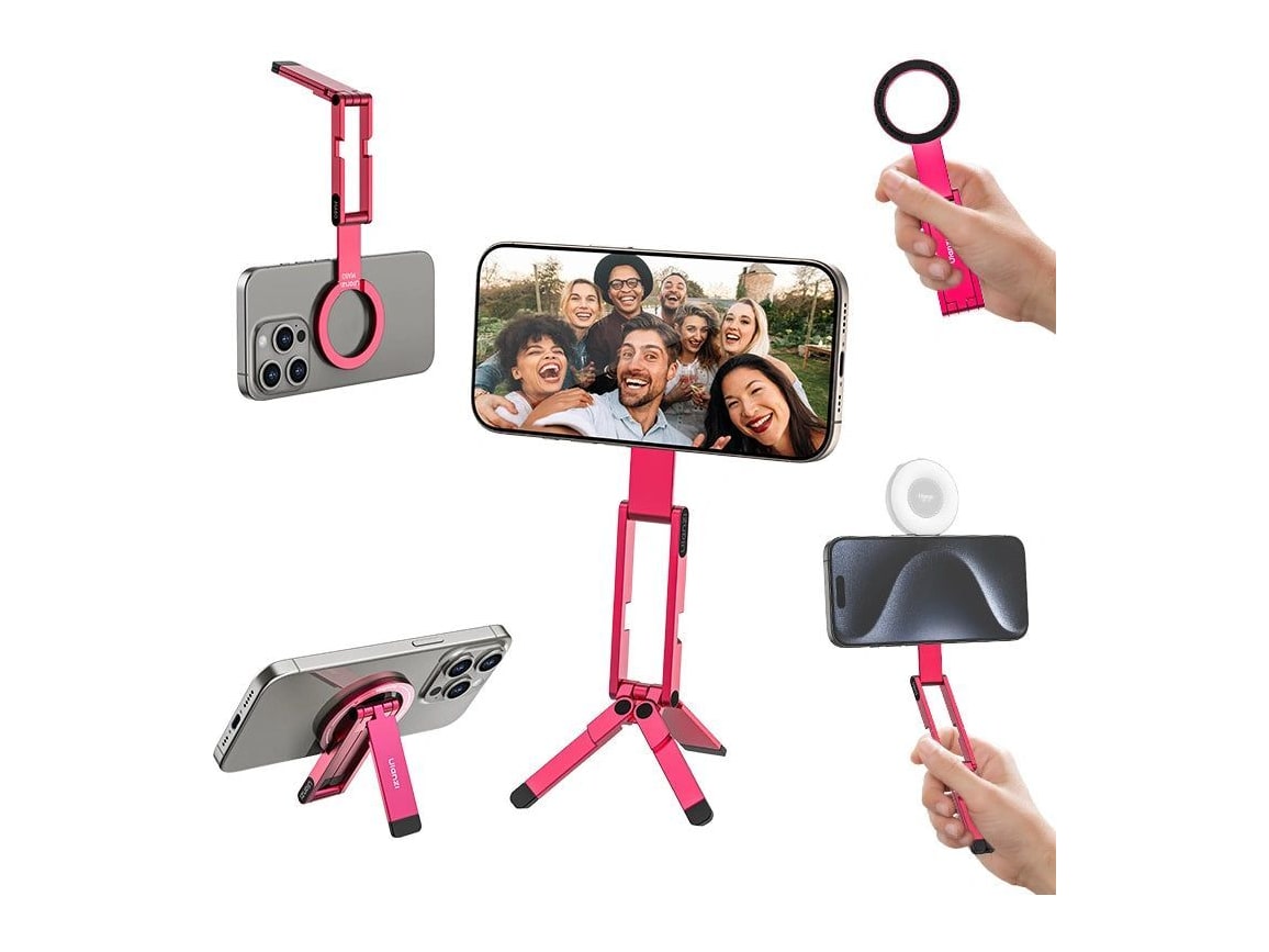 Ulanzi - MA60 Foldable Magnetic Phone Tripod Camera Accessories - Magenta
