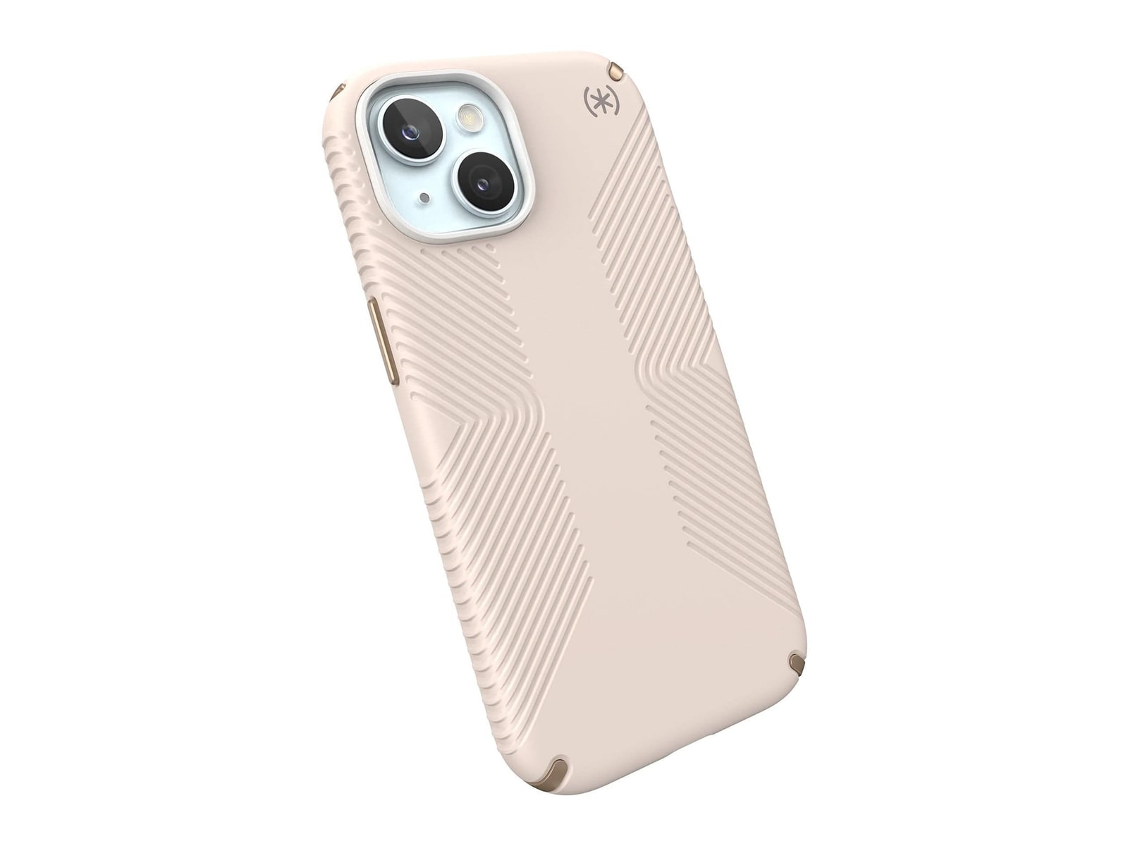 Speck - Presidio2 Grip - iPhone 15 - Bleached Bone/Heirloom Gold