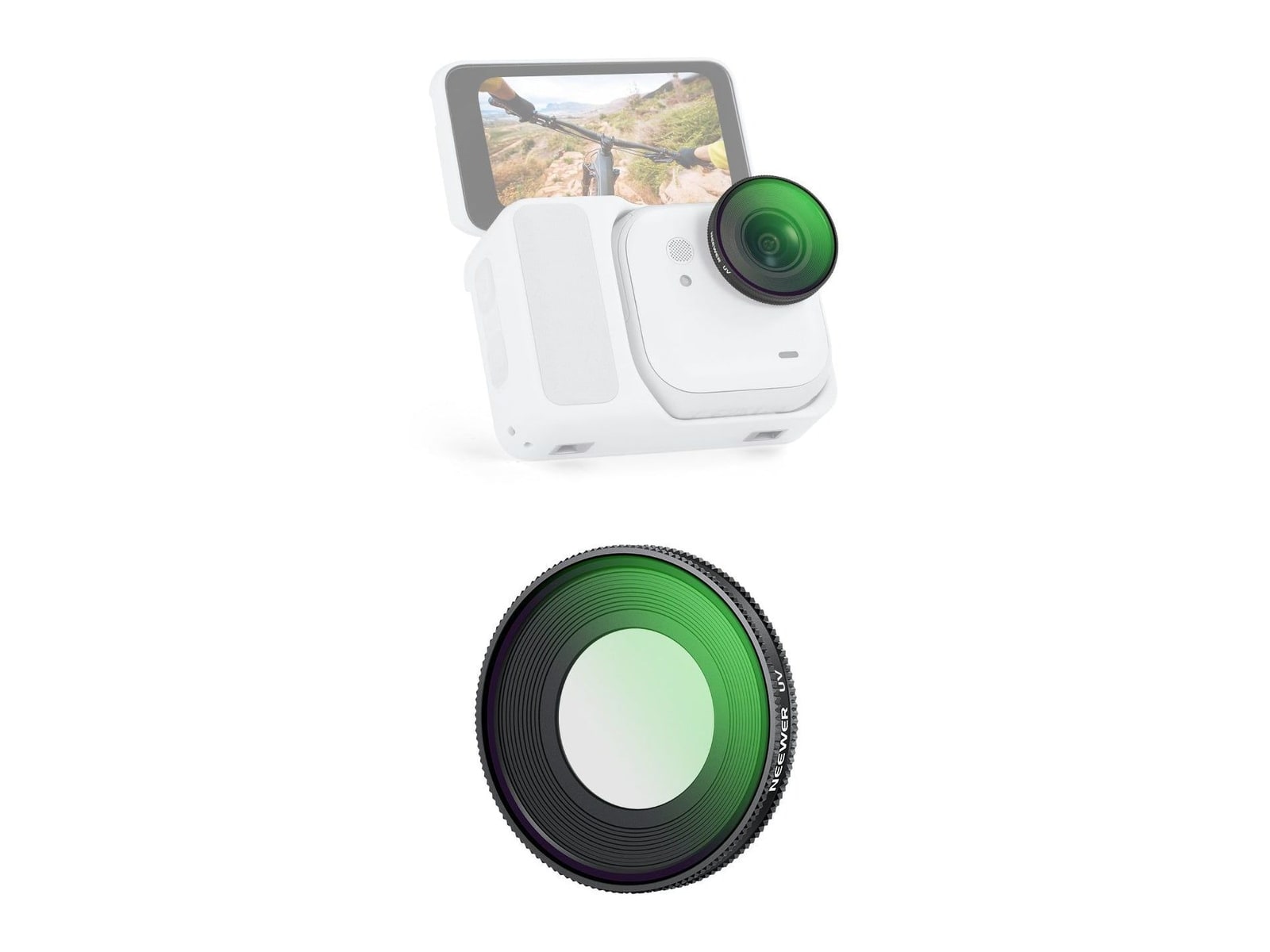 Neewer - UV/CPL/1/4 Black Diffusion Filter For Insta360 GO Ultra Camera Accessories