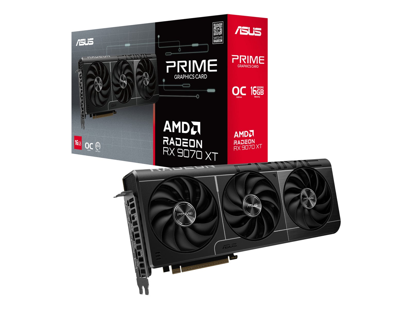 ASUS - Prime RX 9070 XT OC 16GB Graphics Cards