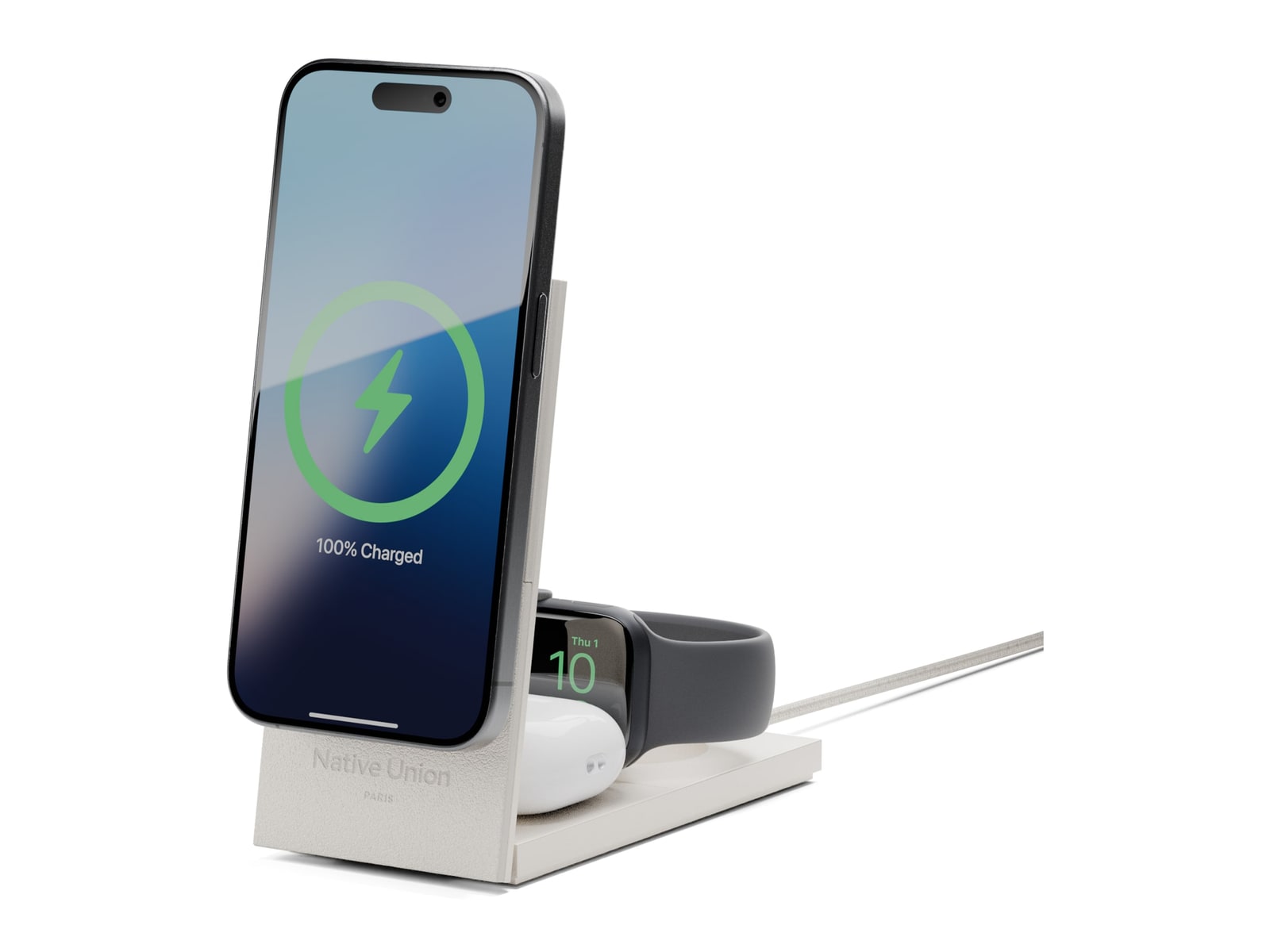 Native Union - Rise 3-in-1 Magnetic Wireless Charger Sandstone Wireless Chargers