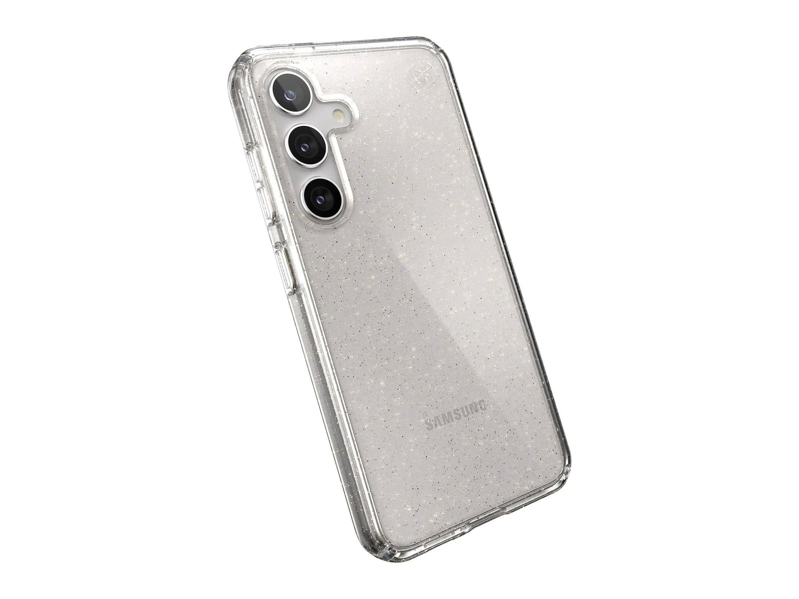 Speck - Presidio Lux Glitter - Galaxy S24 - Clear/Gold Glitter