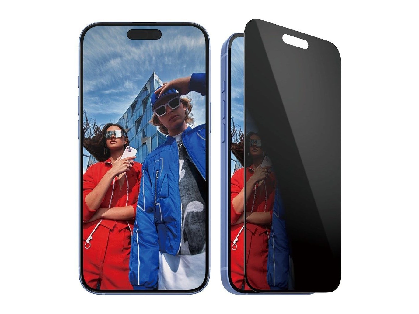 PanzerGlass - 2-Way Privacy Screen Protector iPhone 16 Plus Ultra-Wide Fit w. EasyAligner