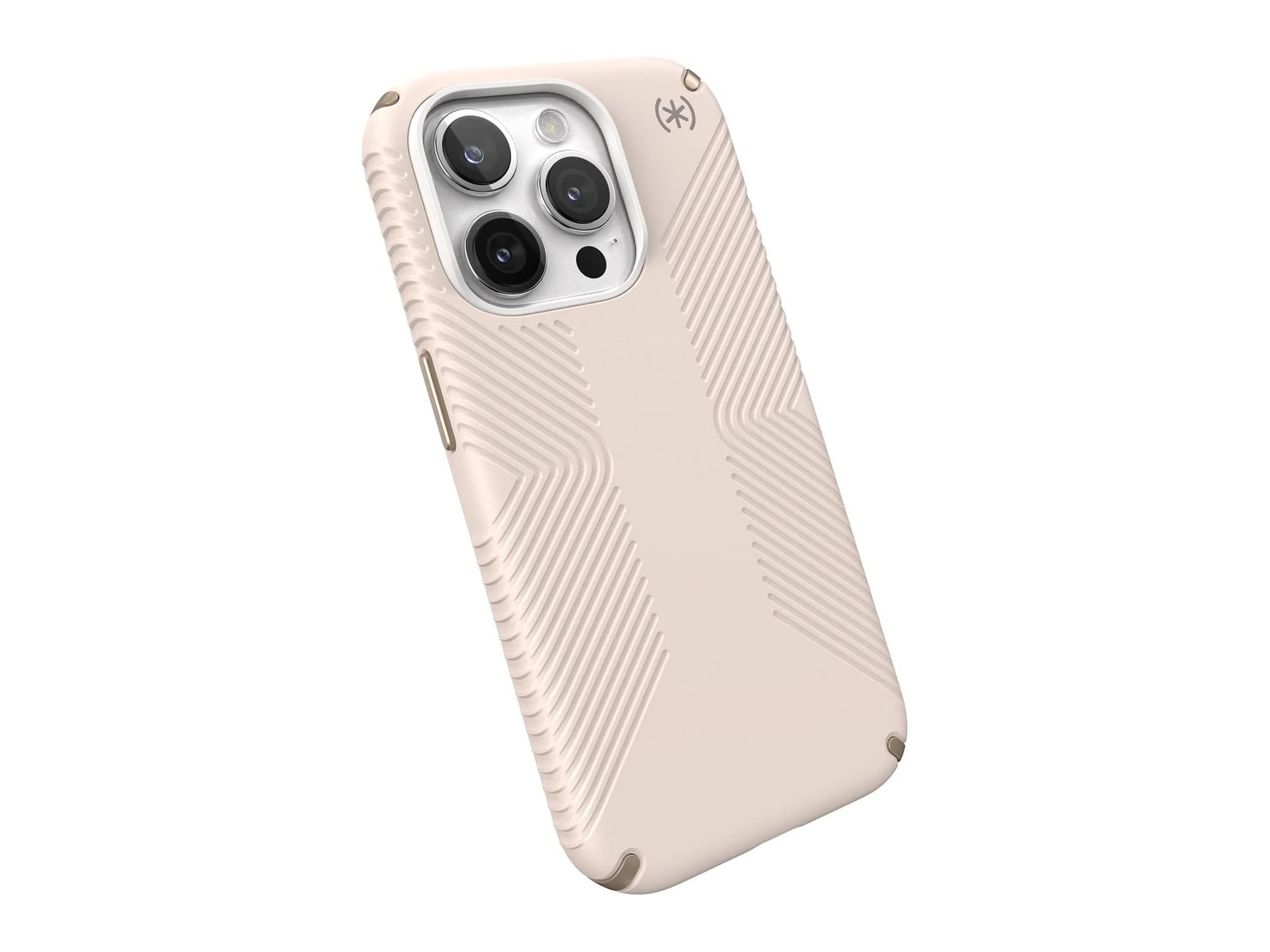 Speck - Presidio2 Grip - iPhone 15 Pro - Bleached Bone/Heirloom Gold