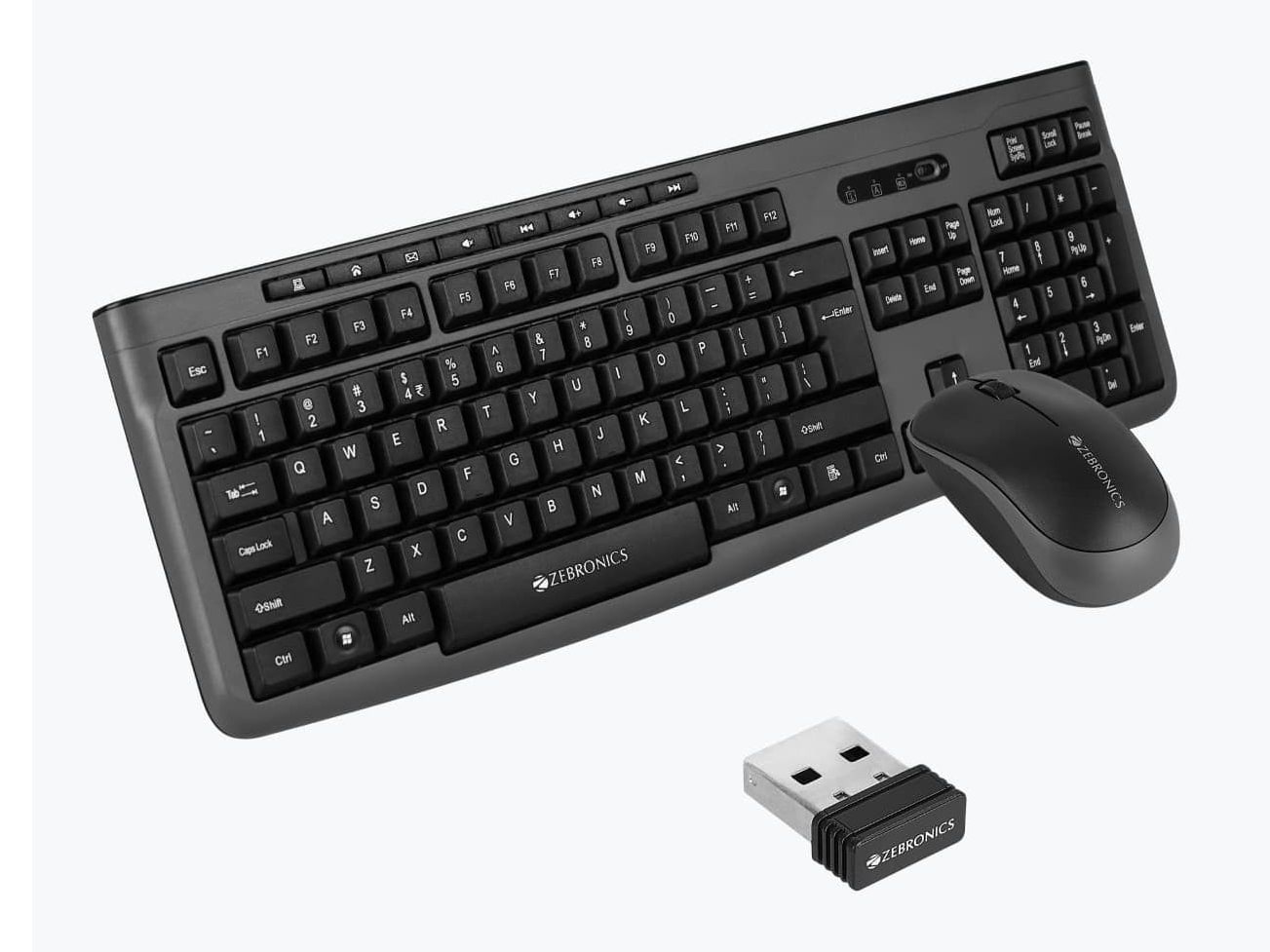 Zebronics - Zeb Companion 112 Combo Wireless Keyboards - Black