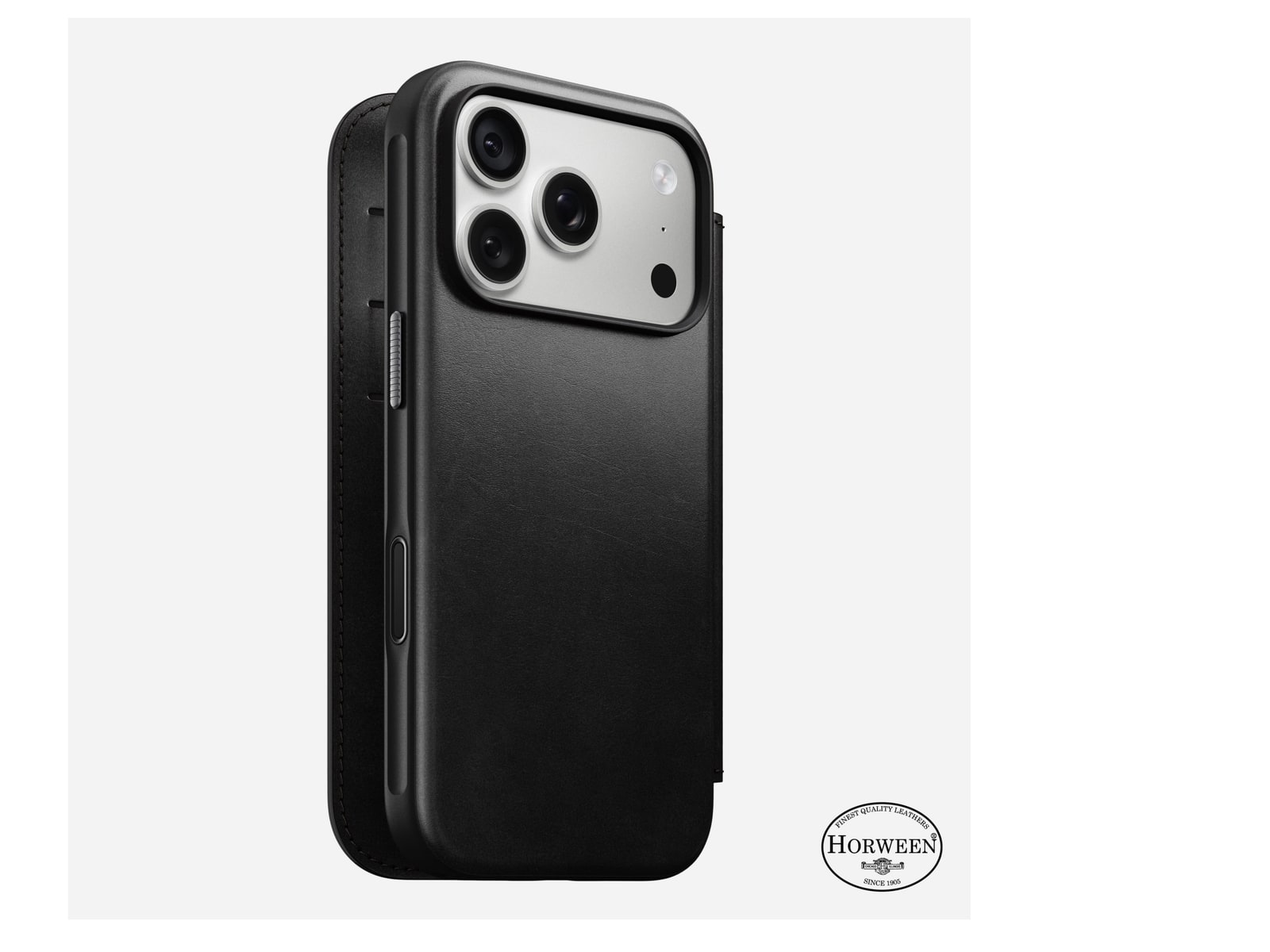 Nomad - Modern Leather Folio - iPhone 18 Pro - Black - Horween